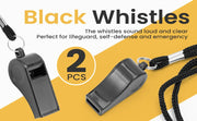 JKQAGD 2 Sports Whistles with Lanyard, Loud Crisp Sound Whistle Ideal for Coaches, Referees, Officials,Outdoor Enthusiasts, and Family Emergencies.