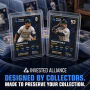 Invested Alliance 200-Pack Toploaders & Card Sleeves – 100 Crystal-Clear 35PT Top Loaders + 100 Penny Sleeves, 3x4 Hard Plastic Protectors for Trading, Baseball, Football & Sports Cards