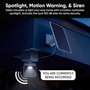 WYZE Solar Cam Pan, 2K Security Cameras Wireless Outdoor, Battery Powered | 360° Pan-Tilt, Battery Powered, 2.4 GHz Wi-Fi camera, AI motion detection, Color night vision, Cameras for home security
