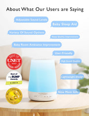 Momcozy Smart Baby Sound Machine with Night Light, White Noise Machine | Toddler Sleep Trainer 34 Soothing Sleep Sounds, Timer, App Remote Control, Egg Light, Personal Sleep Routine Alarm Clock