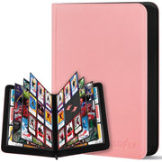 Zofly 9 Pocket Card Binder, Premium Zip Trading Card Binder 540 Cards, Pink | 540 Capacity Side-Loading Card Storage Album in 30 pages, Pink PU Card Collection Binder for Gifts, TCG, MTG, Sport Cards
