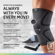 Modvel Compression Knee Brace for Women & Men - 2 Pack Knee Brace for Running Knee Pain, Knee Support Compression Sleeve, Workout Sports Knee Braces for Meniscus Tear ACL & Arthritis Pain Relief