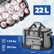 Maelstrom 30/40 Can Soft Cooler Bag, Leakproof Insulated Ice Chest | 24h Cold (With Ice), 5-Layer Insulation, Multi-Pockets ,Lightweight,Perfect For Camping, Beach, Hiking, Kayaking, Road Trips