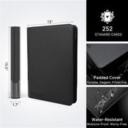 Foluck 9 Pocket Top Loader Binder Trading Card Binder Holds 252 Toploaders