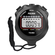 PULIVIA Stopwatch Timer, Digital Stop-Watch for Sports, Black | Multi-function Stopwatch with Single Split/Lap Timing, Button Beep Alarm Clock, Ideal for Coaches Kids PE-teacher