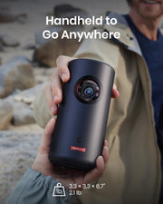 NEBULA Capsule 3 Laser Outdoor Portable Mini Smart TV Projector | Google TV, Netflix-Certified, Dolby Digital Sound, 120" Display, 2.5H Built-In Battery, Outdoor Wi-Fi Smart TV
