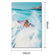 JIMUJIA Custom Canvas Art Print (24L x 36W), Personalized Photo Wall Decor | Unframed Canvas Print (Optional Frames) Customizable Photo Portrait Gift for Living Room, Bedroom, Office Decor