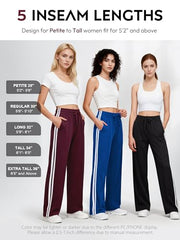 Tapata Women's 26/28/30/32/34/36 Inseam Track Pants Loose Straight Leg Jogging Sweatpants Warm-Up Sports Athletic Running
