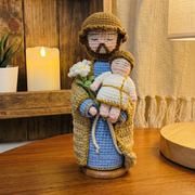 🔥 LIMITED TIME OFFER - Catholic Figurines Crochet Collection – Handmade 9 Inch Wooden Base