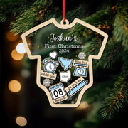 Custom Baby's First Christmas 2025 - Personalized Shaker Ornament - Customized Baby Name, New 1st Baby Gift, Baby Keepsake, 4D Shake Babies Ornament