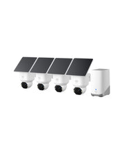 eufy Security SoloCam E42, 4-Cam Kit, 4K Solar Security Camera | AI Facial Recognition & Motion Tracking, Strobe Light, Pan & Tilt, Solar Powered, Built-in Local Storage (Up to 16TB)
