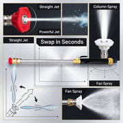 💦🚿 High-pressure water gun – 3 interchangeable nozzles, durable aluminium alloy & powerful ✨