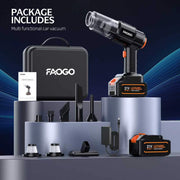 Car Vacuum Portable Cordless, 50000Pa High Power Brushless Motor, Rechargeable Handheld Vacuum with 2 Batteries & Charger, 6-in-1 Vacuum Cleaners for Home, Pet Hair & Keyboard, Ink Black