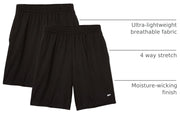 Amazon Essentials Men's Athletic Basketball Gym Shorts, Breathable Moisture Wicking, Loose-Fit Performance Tech, Pack of 2