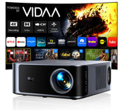 Outdoor-Projector-4K [VIDAA Live TV/40W Dolby/920 ISO] with WiFi6 and Bluetooth Compatible with Netflix, Smart Projector, AI Voice Control & Auto Focus, HDR10, Movie Proyector for Ceiling Home Theater