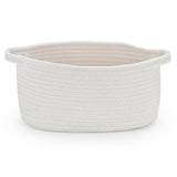 Happyiren Medium Woven Cotton Rope Basket, Empty DIY Gift Basket for Burr | Great for Baby Shower, Birthday & Decor, Cute Decorative Storage Organizer, 13" x 8" x 6"