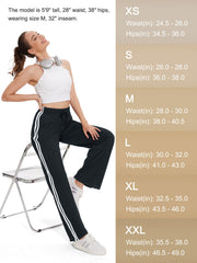 Tapata Women's 26/28/30/32/34/36 Inseam Track Pants Loose Straight Leg Jogging Sweatpants Warm-Up Sports Athletic Running