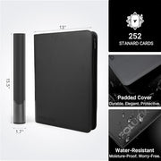 Foluck 9 Pocket Top Loader Binder Trading Card Binder Holds 252 Toploaders