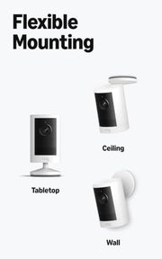 Ring Outdoor Cam 2K (newest model), Battery, Home or business security, Wide-Angle Retinal 2K Video, 6x Enhanced Zoom, Night Vision, White