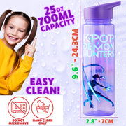 KPop Demon Hunters Get Trend 25oz Water Bottle with Straw for Kids, Purple | Leak-Proof Lid Tumbler, Reusable Plastic Water Bottle with Handle for School, Home, Travel, BPA-Free, Huntrix Gifts for Girls