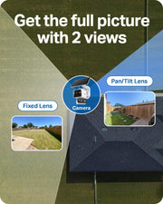 Tapo 2K Dual Lens Pan/Tilt Security Battery Camera w/Solar, C645D KIT | 165° Wide-Angle + 6mm Telephoto, Free Person/Vehicle Detection, 360° Pan, SD/Cloud Storage, Works w/Alexa & Google