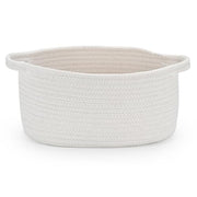 Happyiren Medium Woven Cotton Rope Basket, Empty DIY Gift Basket for Burr | Great for Baby Shower, Birthday & Decor, Cute Decorative Storage Organizer, 13" x 8" x 6"