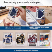 BCW 168 Pt Thick Card Topload Holders for Relic and Patch Cards, 10 Count | Rigid clear PVC holders fit relic, patch, jersey, and memorabilia cards up to 168 pt for storage, display, and transport.
