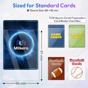 Mlikero 600 Count Card Sleeves, Clear Soft Trading Card Sleeves, Polypropylene (PP), Fit for MTG, TCG, Baseball, Football, Game Cards