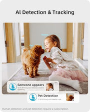 blurams Security Camera, 2K Indoor Camera 360° Pet Camera for Home Security | Motion Tracking, Dual-Band WiFi6, 2-Way Audio, IR Night Vision, Siren, Compatible with Alexa & Google Assistant