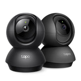 Tapo 2K Pan Tilt Security Camera for Baby Monitor, Dog Camera,C211(2-Pack) | Motion Detection, 2-Way Audio Siren, Night Vision, Cloud &SD Card Storage, Works with Alexa & Google Home, Black
