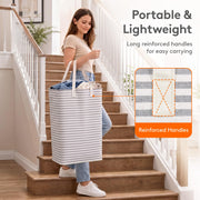 Lifewit 80L Large Laundry Baskets, Laundry Hampers Bags, 2 Pack, Grey | Freestanding, Waterproof, Collapsible Clothes Hamper with Reinforced Handles for Dorm, Laundry Room, Bedroom, Bathroom