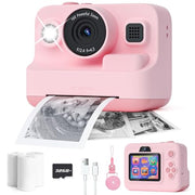 Dylanto Kids Camera Instant Print,1080P Kids Instant Cameras that Print Photos,Christmas Birthday Gifts for Girls Age 3-12,Portable Toy for 3 4 5 6 7 8 9 10 Year Old Girls Boys Pink
