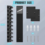 Hat Organizer for Baseball Cap 2Pack, Hold up to 20 Hat Adhensive for Wall | Hat Rack Hanger Display for Door Closet, Cap Organizer Storage Multilayer Adhesive or Screw Mount, Space-Saving Design-Black