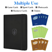 Premium 9 Pocket Card Binder for 540 Card, Fabmaker PU Trading Card Binder | Sturdy Card Collection Album, Side-Loading, Sleek Card Holder Folders for Game Cards & Sports Cards, Black