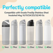 3 Sets Replacement Rubber Seal Gasket Parts for Owala FreeSip 24oz 32oz F1 | Water Bottle Lid Top Silicone Stopper and O Ring Compatible with Owala 16/19/24/32/40 oz Cap Mouth Insert Piece Accessories