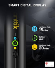 Fanttik Slim V10 APEX Cordless Car Vacuum, 4-in-1 Portable Mini Handheld Vac, Upgraded Smart Digital Display, 19kPa Suction Power, 2 Suction Modes for Small Jobs, Car, Office Desk, Keyboards (Black)