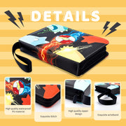 Jravkfi Card Binder 4 Pocket‑Holds Up to 400 Cards | 3‑Ring Zipper Album with 50 Removable Sleeves, Ideal for Card Collectors, Black