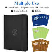 Premium 9 Pocket Card Binder for 540 Card, Fabmaker PU Trading Card Binder | Sturdy Card Collection Album, Side-Loading, Sleek Card Holder Folders for Game Cards & Sports Cards, Black