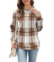 RUMIA Women's Crew Neck Sweatshirt Long Sleeve Tops for Women Fall Clothes | Outfits 2026 Fashion,Comfy Loose Fit Shirts,Casual Basic Pullover