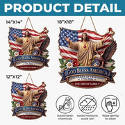 Personalized God Bless America Patriotic Decor - 1776-2026 USA Wall Sign