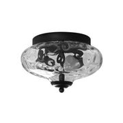 2-light Hammered Glass Flush Mount Ceiling Light