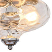 2-light Hammered Glass Flush Mount Ceiling Light