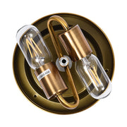 2-light Hammered Glass Flush Mount Ceiling Light