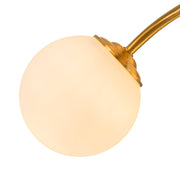 Bloom Brass Frosted Glass Bubble Semi Flush Chandelier