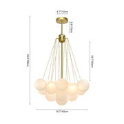 Cluster Frosted Glass Bubble Chandelier