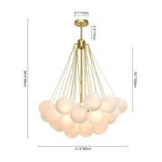 Cluster Frosted Glass Bubble Chandelier