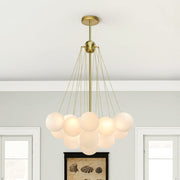 Cluster Frosted Glass Bubble Chandelier