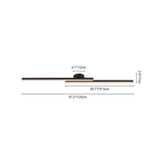 Dimmable 2-Light Long Strip Linear LED Flush Mount