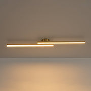 Dimmable 2-Light Long Strip Linear LED Flush Mount