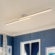 Dimmable 2-Light Long Strip Linear LED Flush Mount